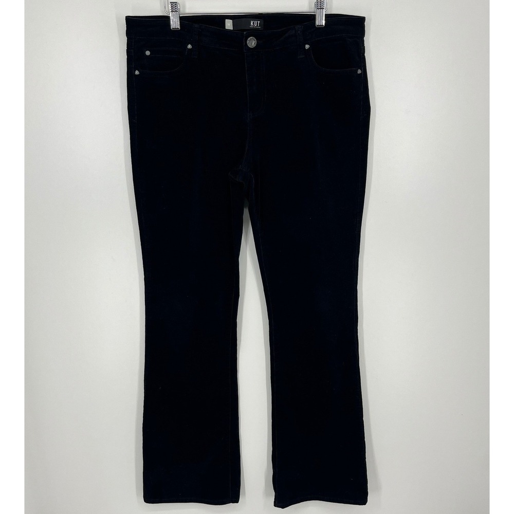 KUT from the Kloth Karen Baby‎ Bootcut Black Corduroy Pants Womens 14